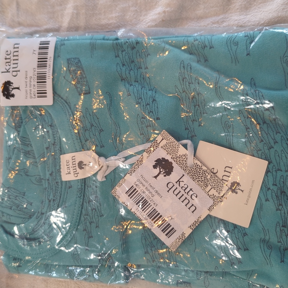 Kate Quinn hazel twirl dress | gone fishing | organic cotton interlock